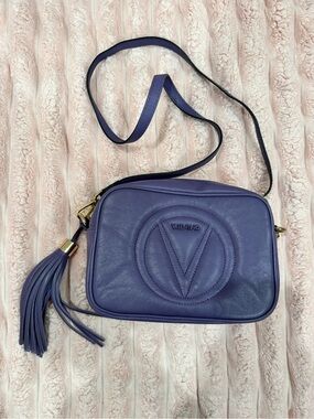 Valentino Lavender Leather Crossbody Bag with Tassel